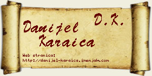 Danijel Karaica vizit kartica